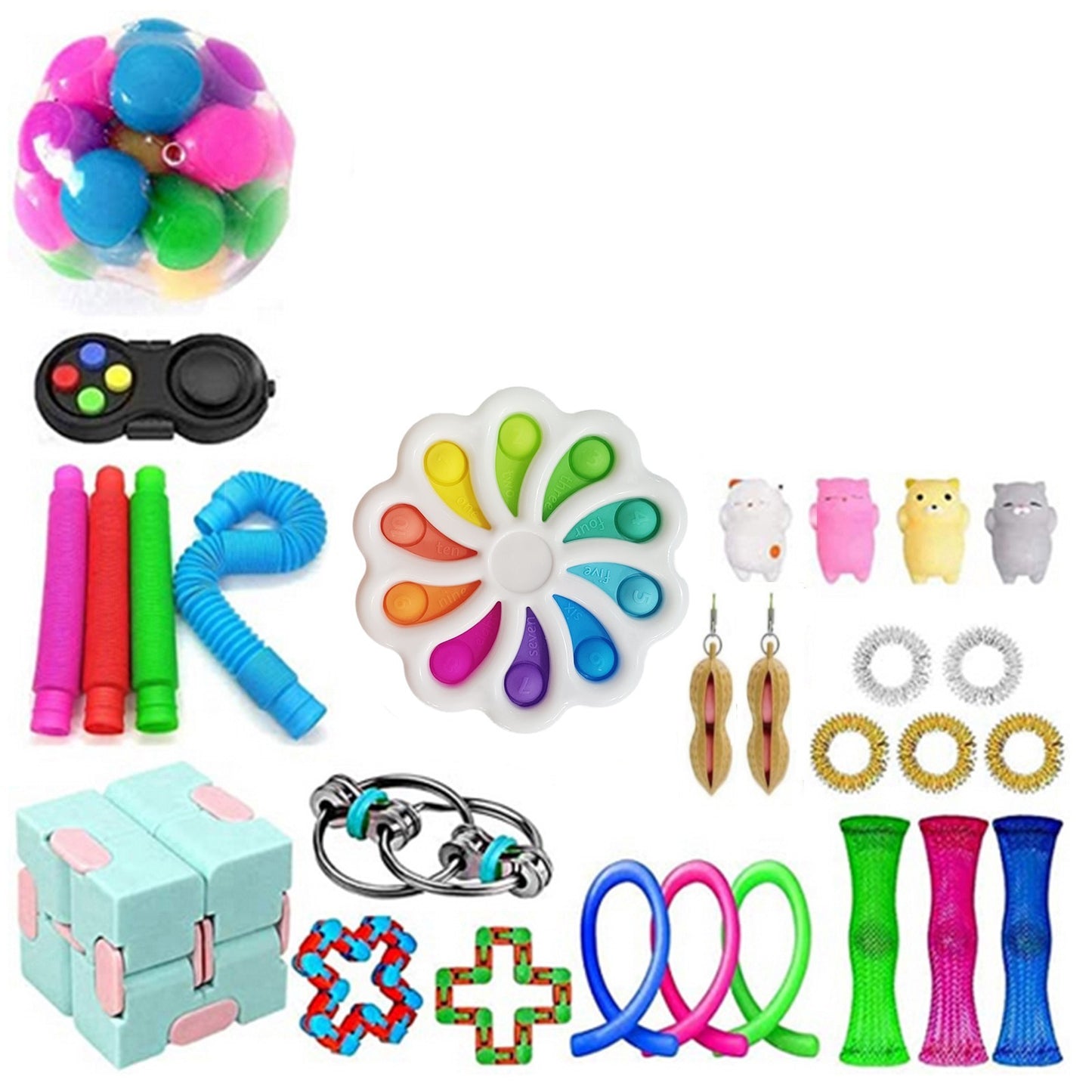 Vent Ice Cream Edamame Finger Massage Pressing Board Toy