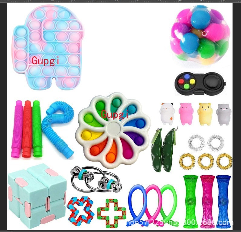 Vent Ice Cream Edamame Finger Massage Pressing Board Toy