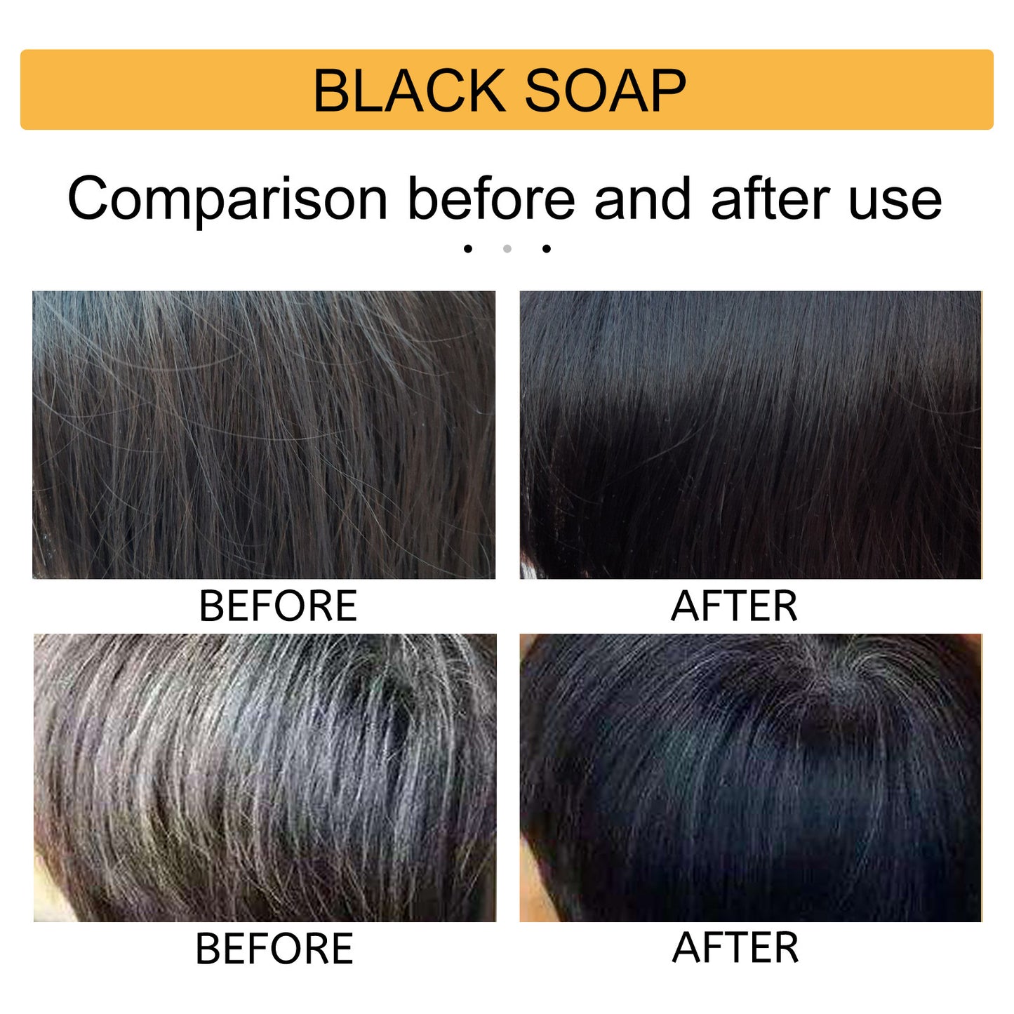 Black Hair Soap Gentle Moisturizing Clean Shampoo Soap