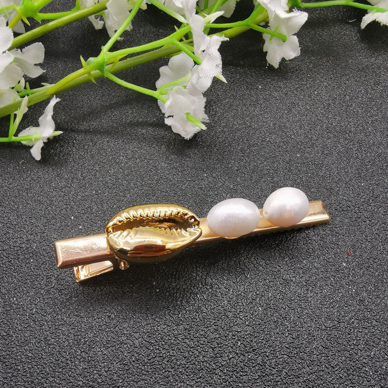 Hair Accessories Natural Shell Freshwater Pearl Hairpin
