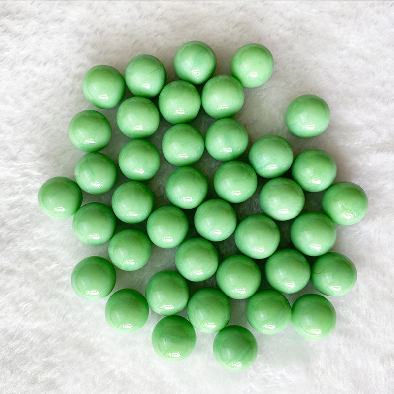 Cream Solid Color Marbles Glass Ball Massage Chinese Checkers