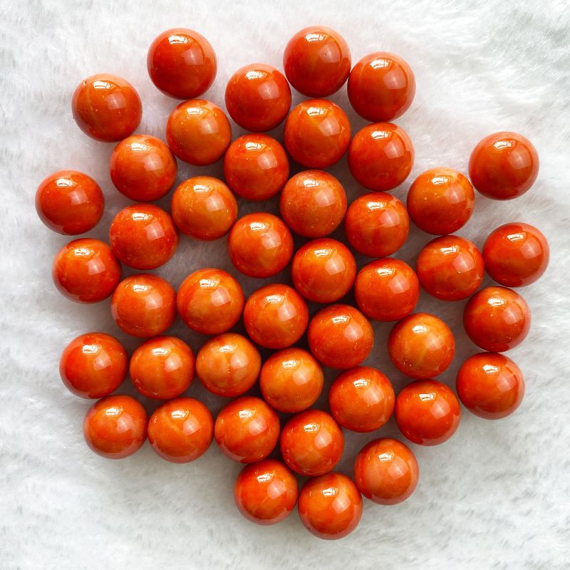 Cream Solid Color Marbles Glass Ball Massage Chinese Checkers