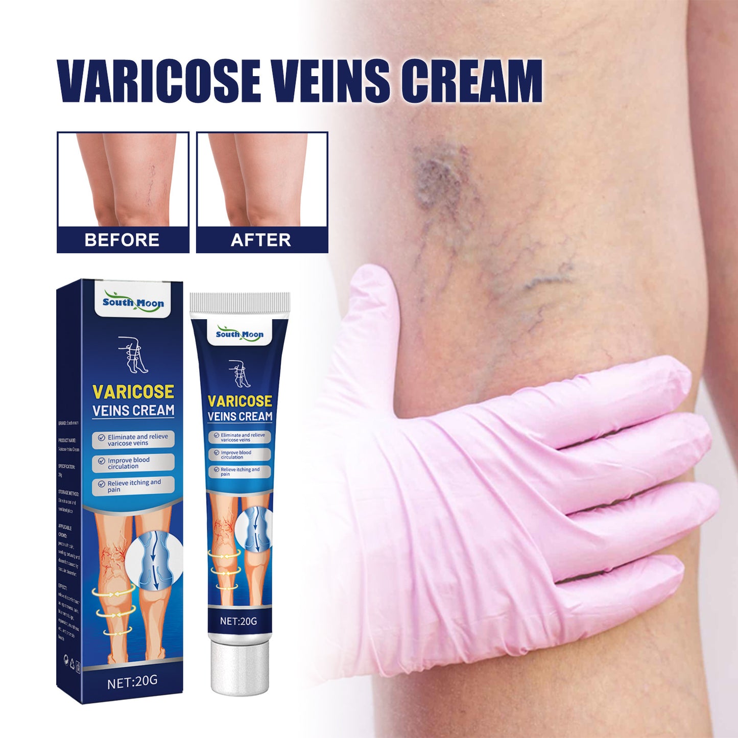 Vein Massage Qu Zhang Cream Repair Bulge Venation