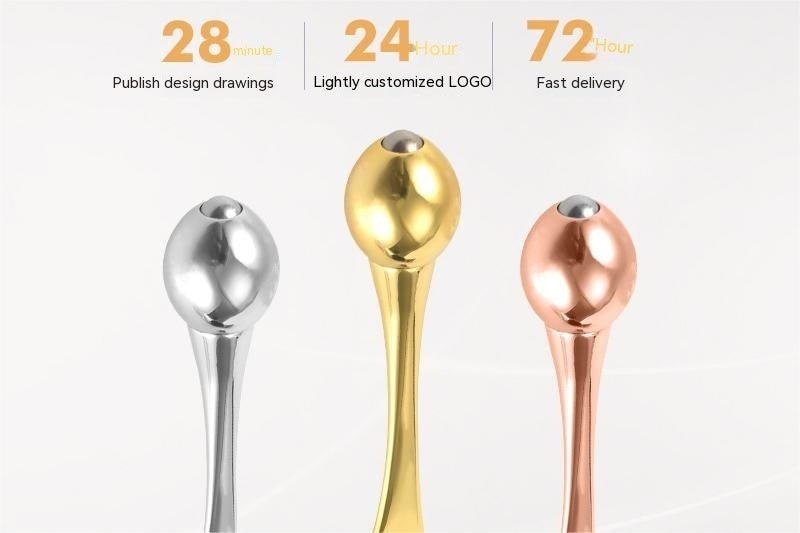 Metal Ball Round Head Eye Cream Stick Facial Dual-use Cream Massage Spoon