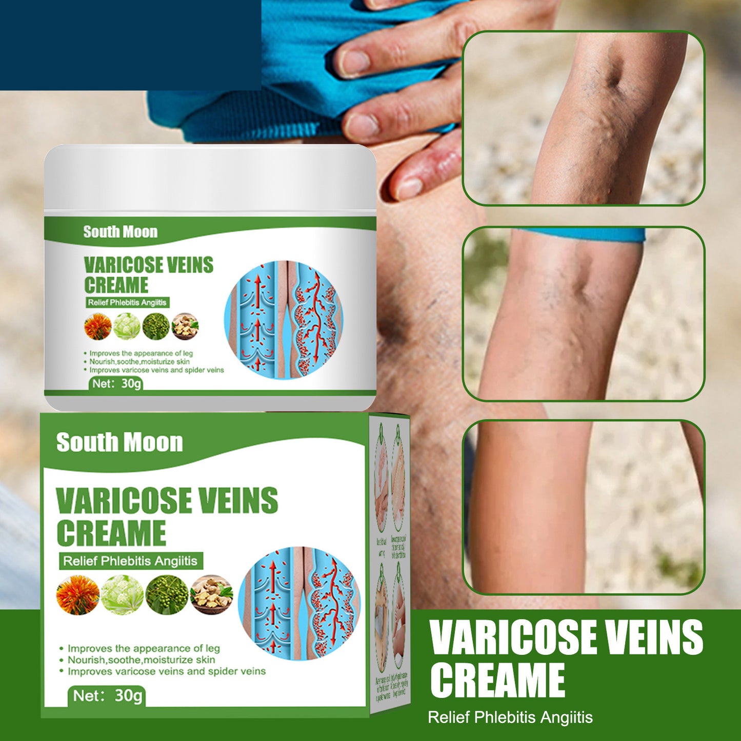 Varicose Veins Pain Relief Leg Massage Cream